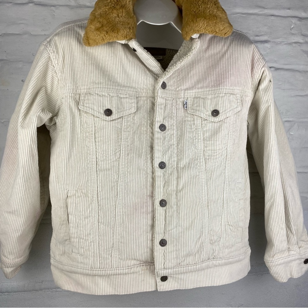 LEVI’S STRAUSS WOMAN OVERSIDE CORDUROY SHERPA JACKET SIZE XS